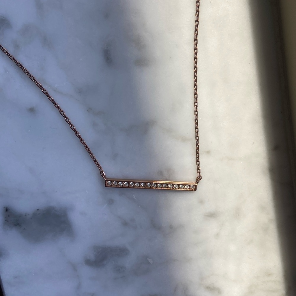 Touch Stone Crystal by Swarovski bar necklace